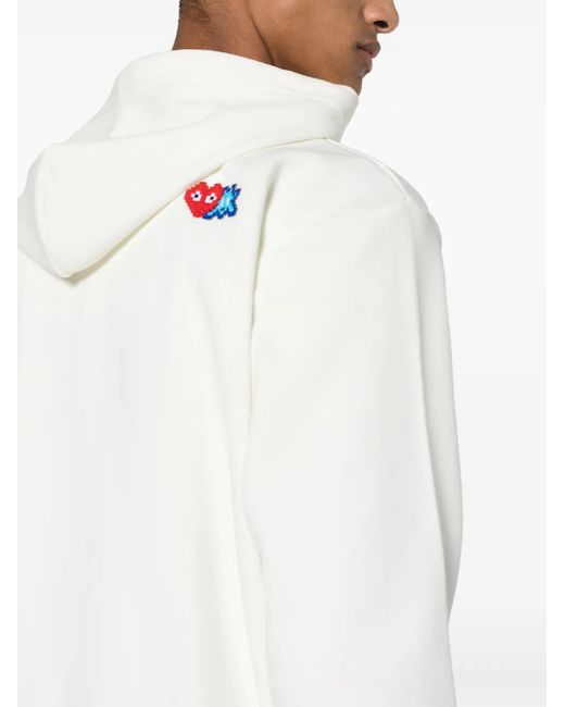 COMME DES GARÇONS PLAY White X The Artist Invader Pixelated-Appliqué Hoodie for men