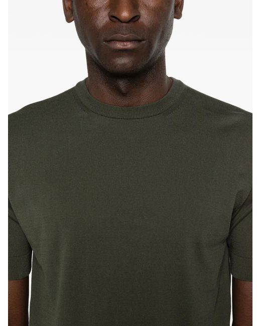 FILIPPO DE LAURENTIIS Green Crew Neck Short Sleeve T-Shirt for men