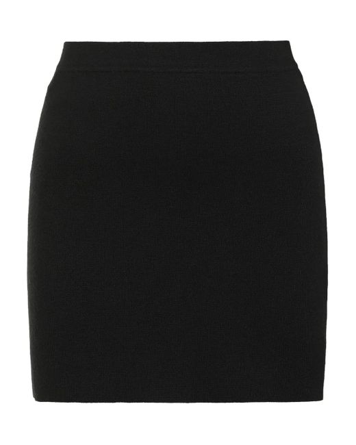 Khaite Black Knitted Mini Skirt