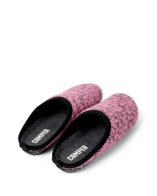 Camper Wabi Slip-On Slippers Van Wolblend in het Purple