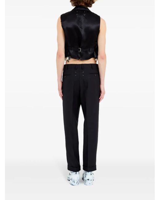 メンズ Maison Margiela ストライプパネル ベスト Black