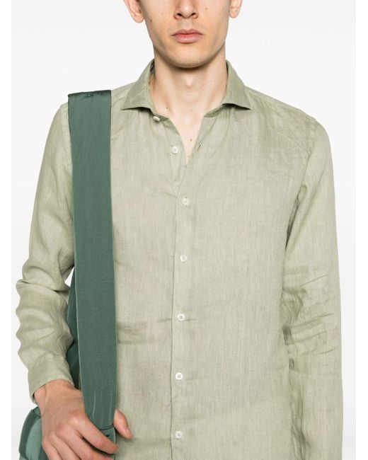 Altea Green Mercer Linen Shirt for men