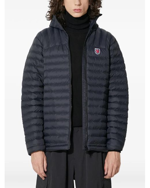 Fjallraven Blue Expedition Lätt Hooded Logo-Patch Jacket for men