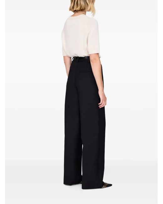 Anine Bing Black Pleated Trousers