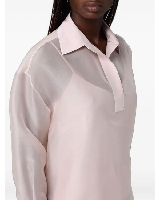Agnona Pink Collared Blouse