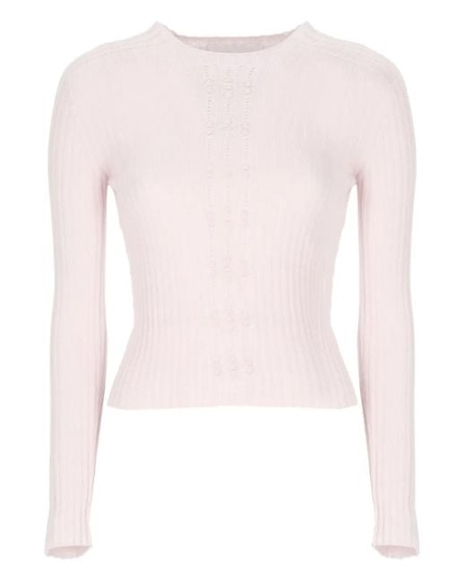 Vanisé Pink Ribbed Sweater