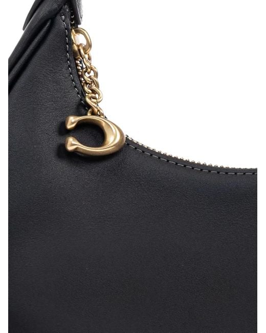 COACH Black Schultertasche aus Leder