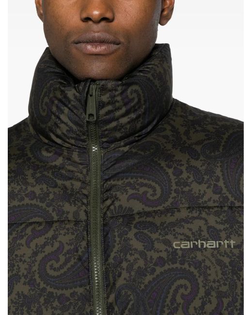 Carhartt Black Springfield Paisley-Print Puff Jacket for men
