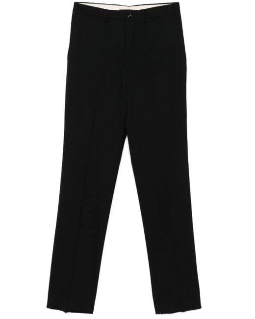 Dell'Oglio Black Tapered Trousers for men