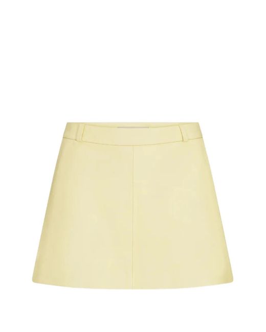 FRAME Natural The Leather Mini Skirt