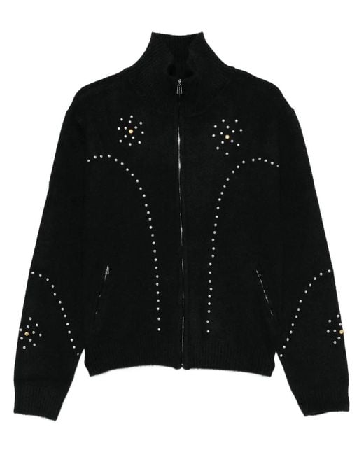 Bluemarble Black Zip-Up Cardigan for men