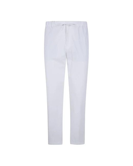Herno White Regular Trousers for men