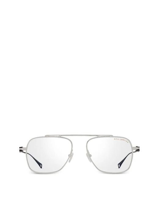 Dita Eyewear White Double-Bridge Frame Glasses