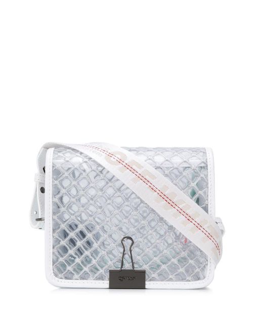 Off-White c/o Virgil Abloh Leather Netted Crossbody Bag in White - Save 53% - Lyst