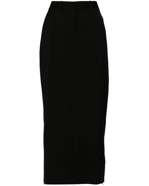 Helmut Lang Black Zipped Maxi Skirt