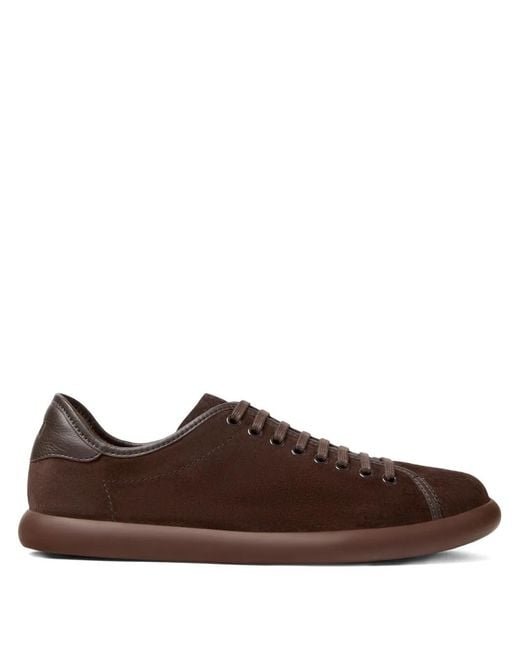 Camper Brown Pelotas Soller Suede Sneakers for men