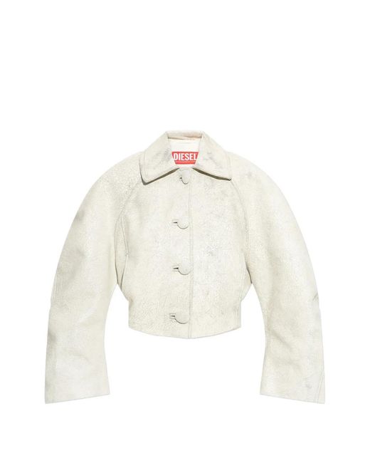 DIESEL White L'Raya Buttoned Jacket