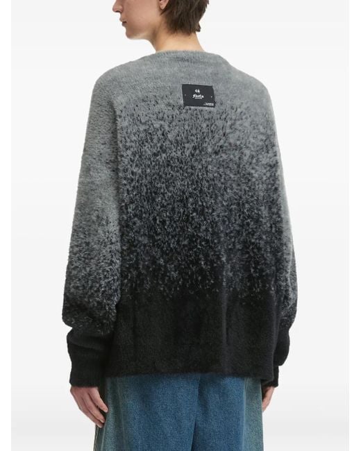 FIVE CM Gray Ombre-Effect Buttoned Cardigan for men