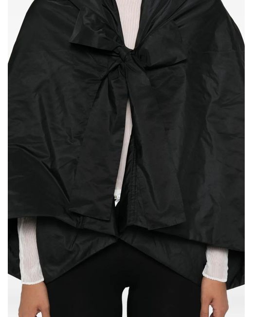 P.A.R.O.S.H. Black Pimpy Self-Tie Cape Jacket