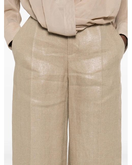 Brunello Cucinelli Natural Lurex Trousers