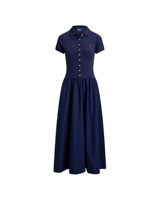 Polo Ralph Lauren Blue Button Cotton Dress