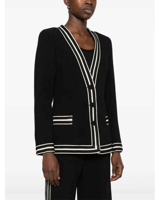 Nissa Black Single-Breasted Blazer