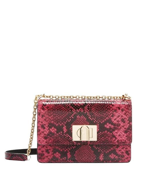 Furla Red Mini Sac À Bandoulière 1927 À Imprimé Animalier