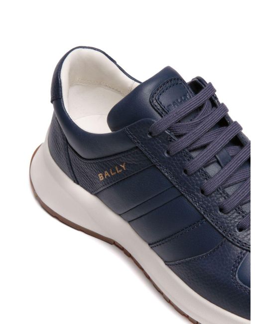 Bally Blue Outline Logo-Print Sneakers for men