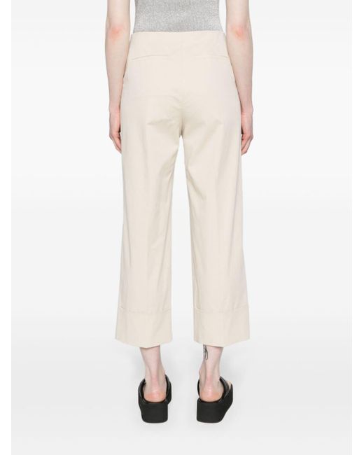 Pantalones capri de talle medio Theory de color Natural