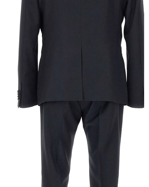 Corneliani Black Wool Suit for men