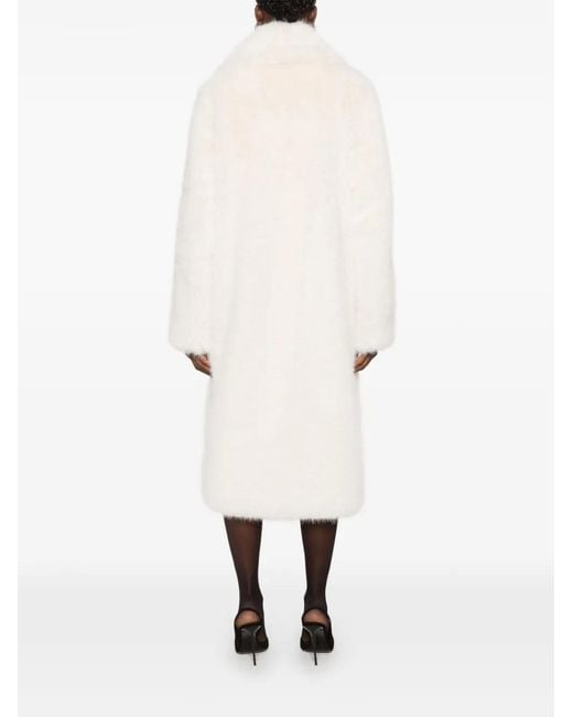 Dondup White Chain-Detail Coat