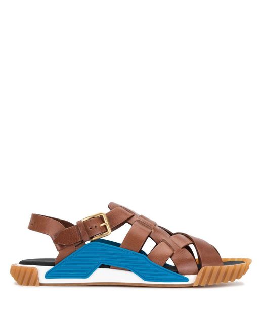 Dolce & Gabbana Brown Ns1 Sandals In Cowhide for men