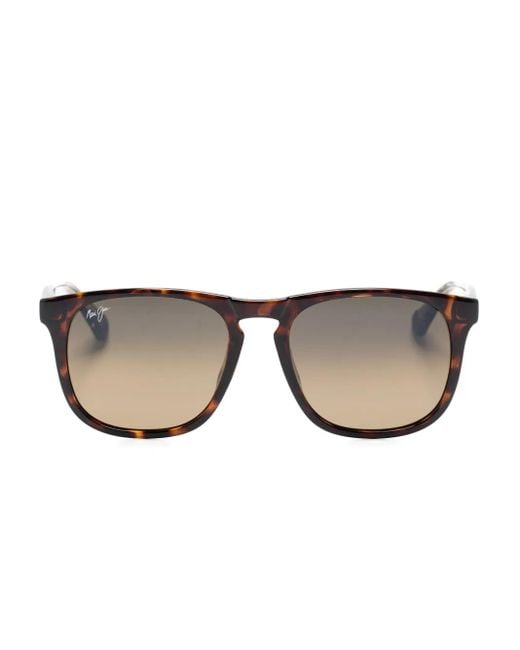 Maui Jim Brown Tortoiseshell Square Sunglasses