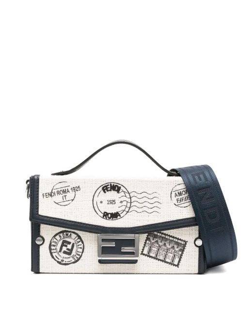 Fendi Metallic Baguette Soft Trunk Messenger Bag for men