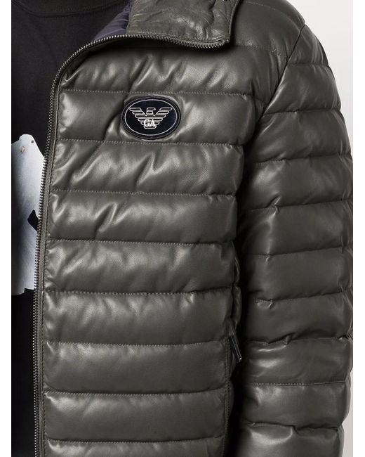Emporio Armani Multicolor Padded Down Hooded Jacket for men