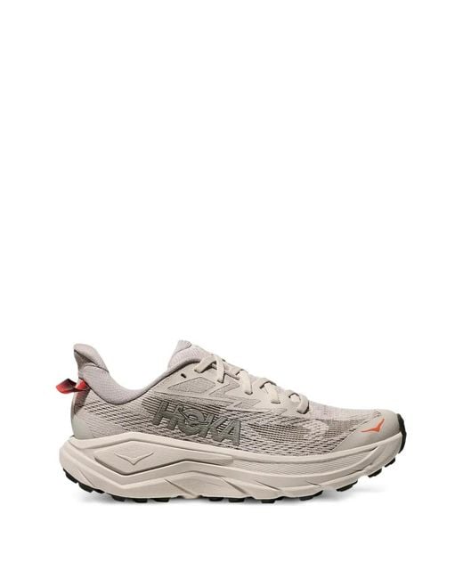 Hoka One One White Challenger 8 Logo-Detail Sneakers