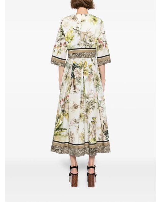 Elie Saab サバンナプリント ドレス White