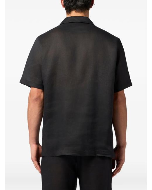 Philipp Plein Black Bowling Shirt Basic for men