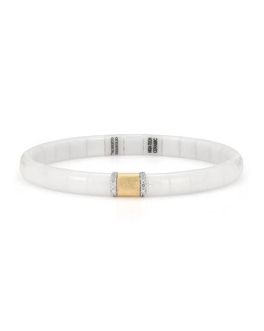 ’ROBERTO DEMEGLIO White 18K And Ceramic Pura Diamond Bracelet