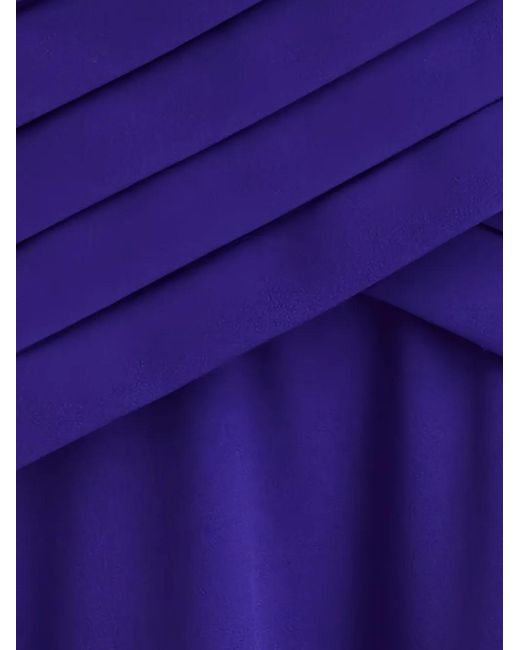 Tadashi Shoji Purple Long-Sleeve Pleated Maxi Dress