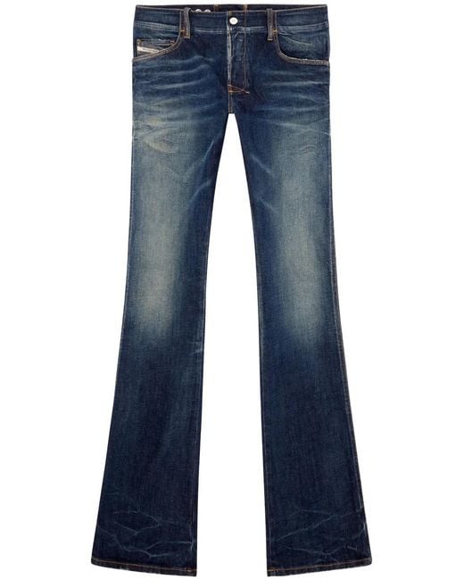 DIESEL Blue D-Backler Low-Rise Jeans for men
