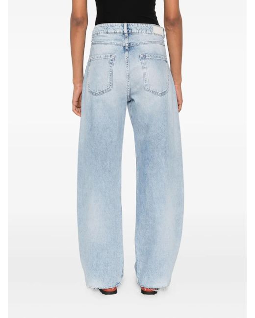 ICON DENIM Blue Jeans mit ausgefransten Kanten