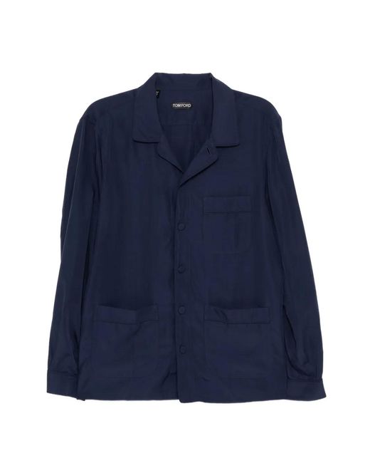 Tom Ford Blue Long-Sleeve Shirt for men