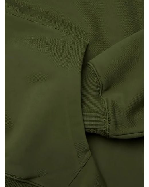 Pleasures Green Logo-Patch Hoodie for men