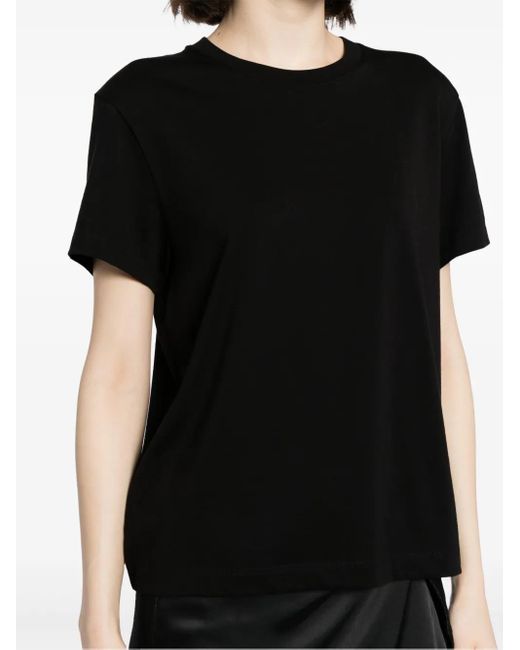 Vince Black Crew-Neck Cotton T-Shirt