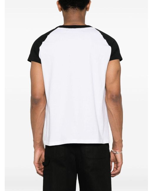 T-shirt en coton à design bicolore M I S B H V pour homme en coloris Black
