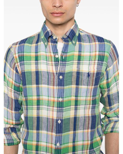 Chemise à carreaux Polo Ralph Lauren pour homme en coloris Blue