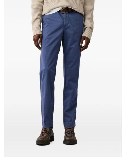 Hackett Blue Kensington Slim-Fit Chinos for men