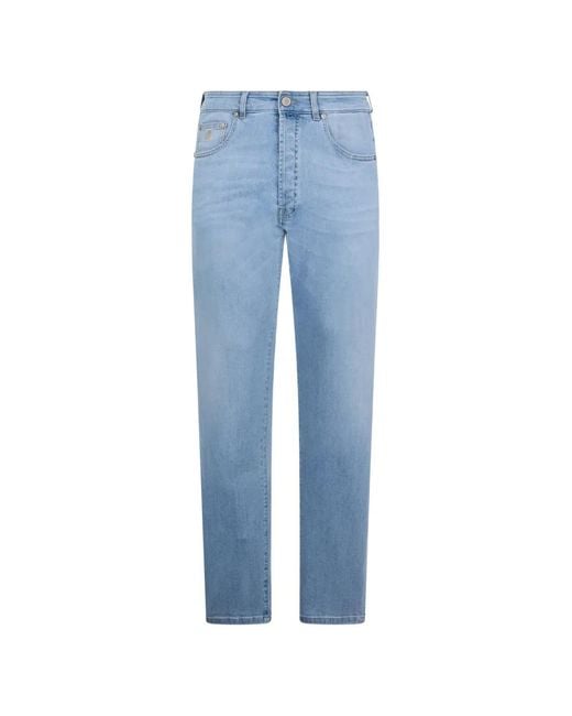 Moorer Blue Five-Pocket Jeans for men