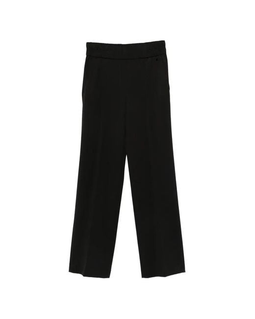 Marc Cain Black Elasticated-Waistband Trousers